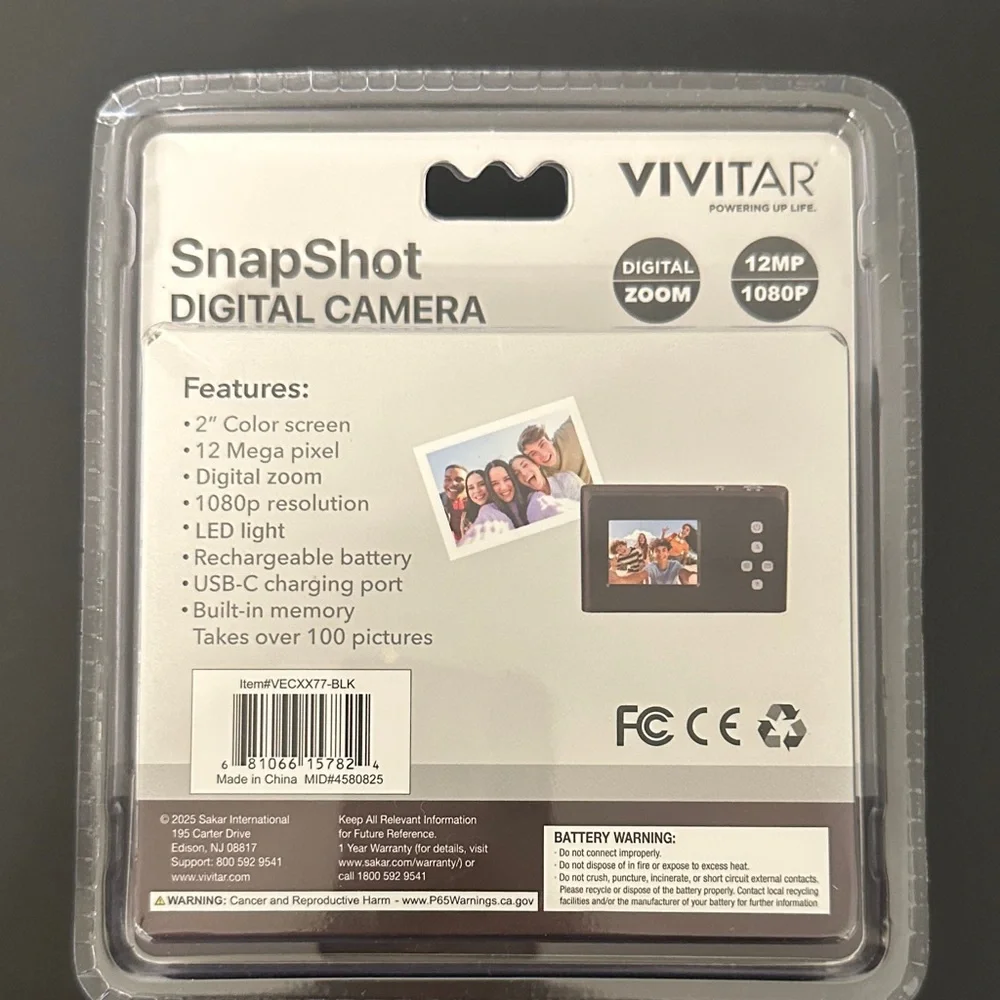 Vivitar VECXX 77 Digital Camera - Black